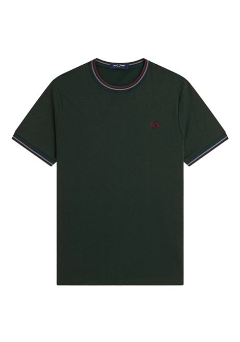Fred Perry Twin Tipped Tee Grassroots Bordeaux Men FRED PERRY | T-shirt | M1588V-85A